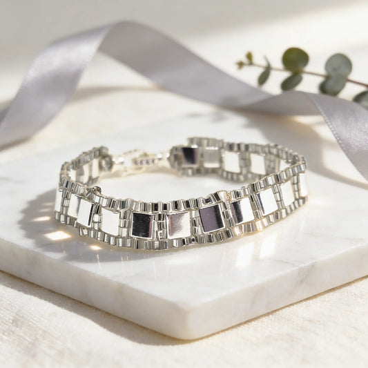 Silver Frame Bracelet - Gemnglow