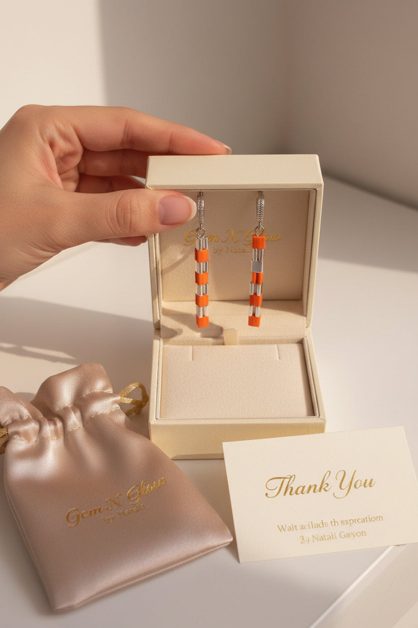 Ember Line Drop Earrings