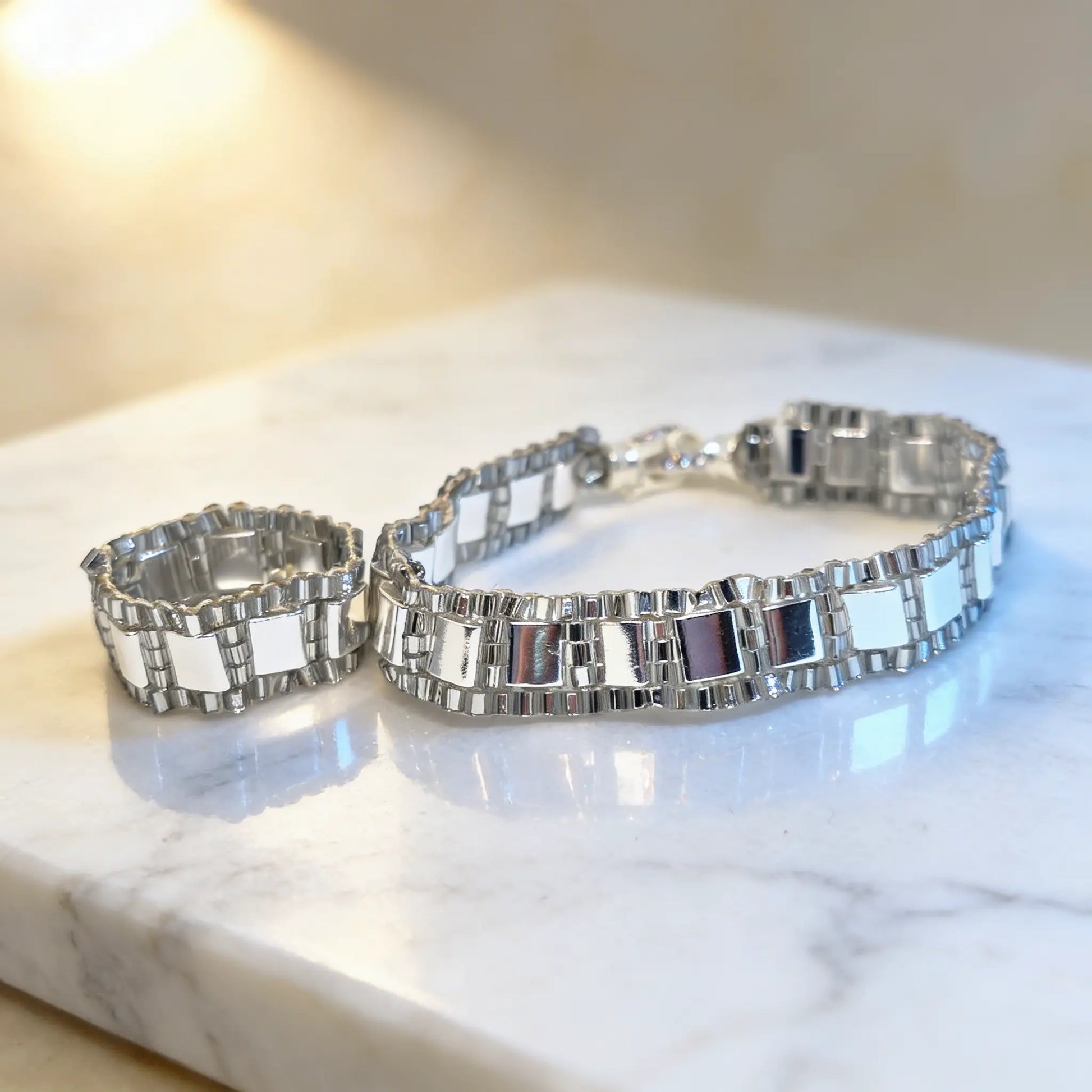 Silver Frame Bracelet - Gemnglow