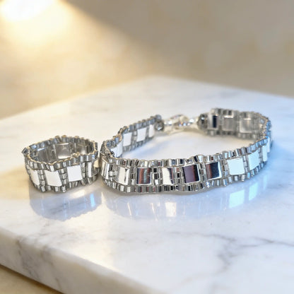 Silver Frame Bracelet - Gemnglow