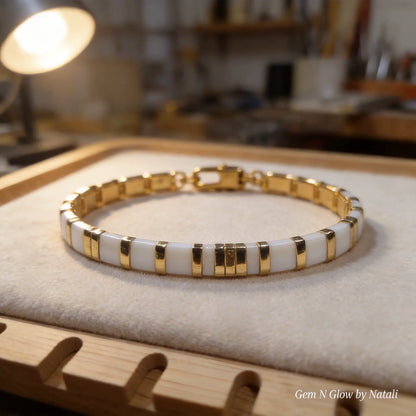 Ivory Line Bracelet - Gemnglow