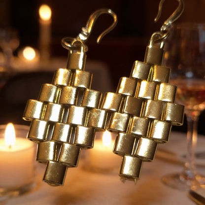 Gold Line Earrings - Gemnglow